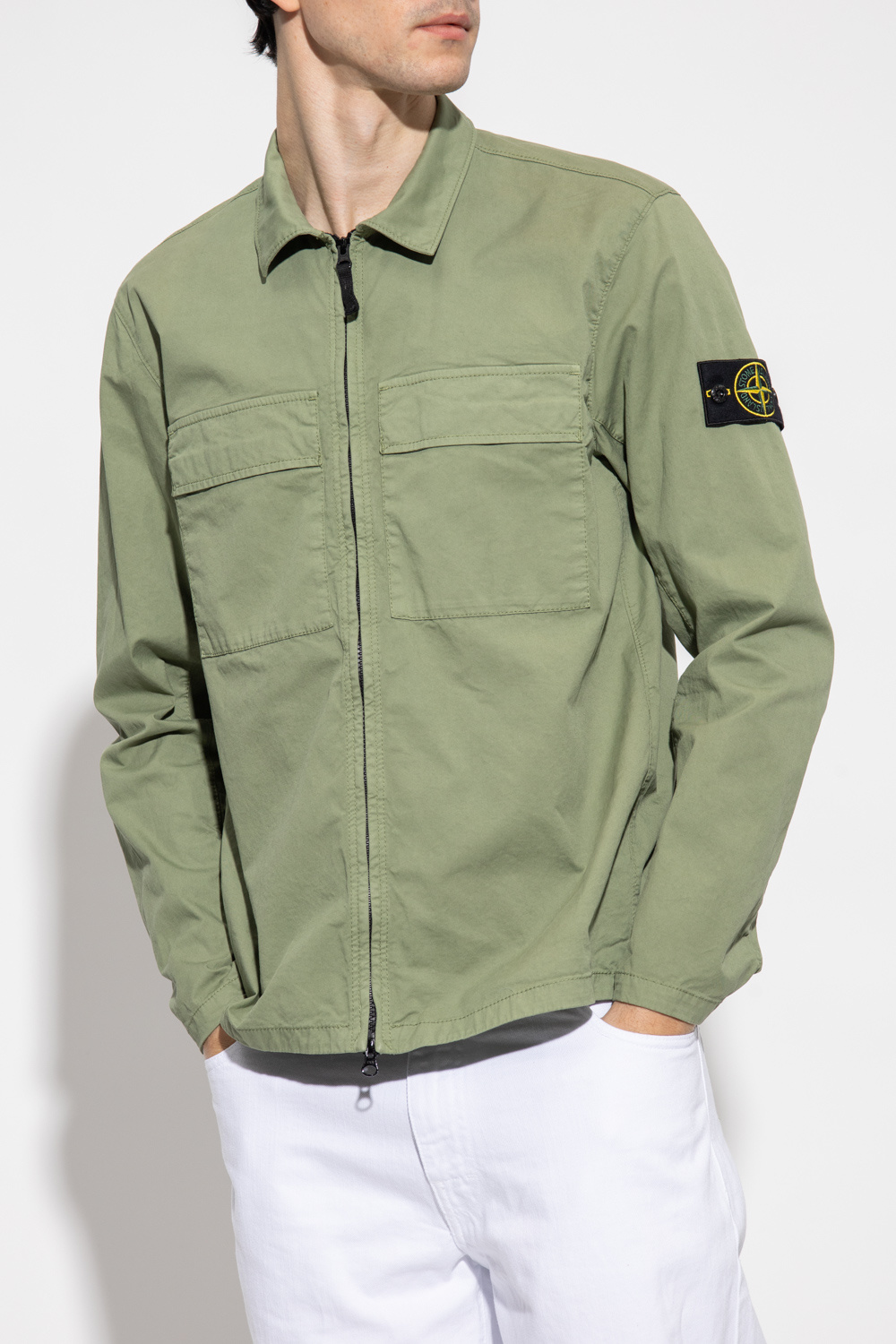 Khaki green sale stone island jacket